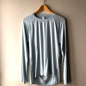 Under Armour Long Sleeve Top Open Back Teal Med